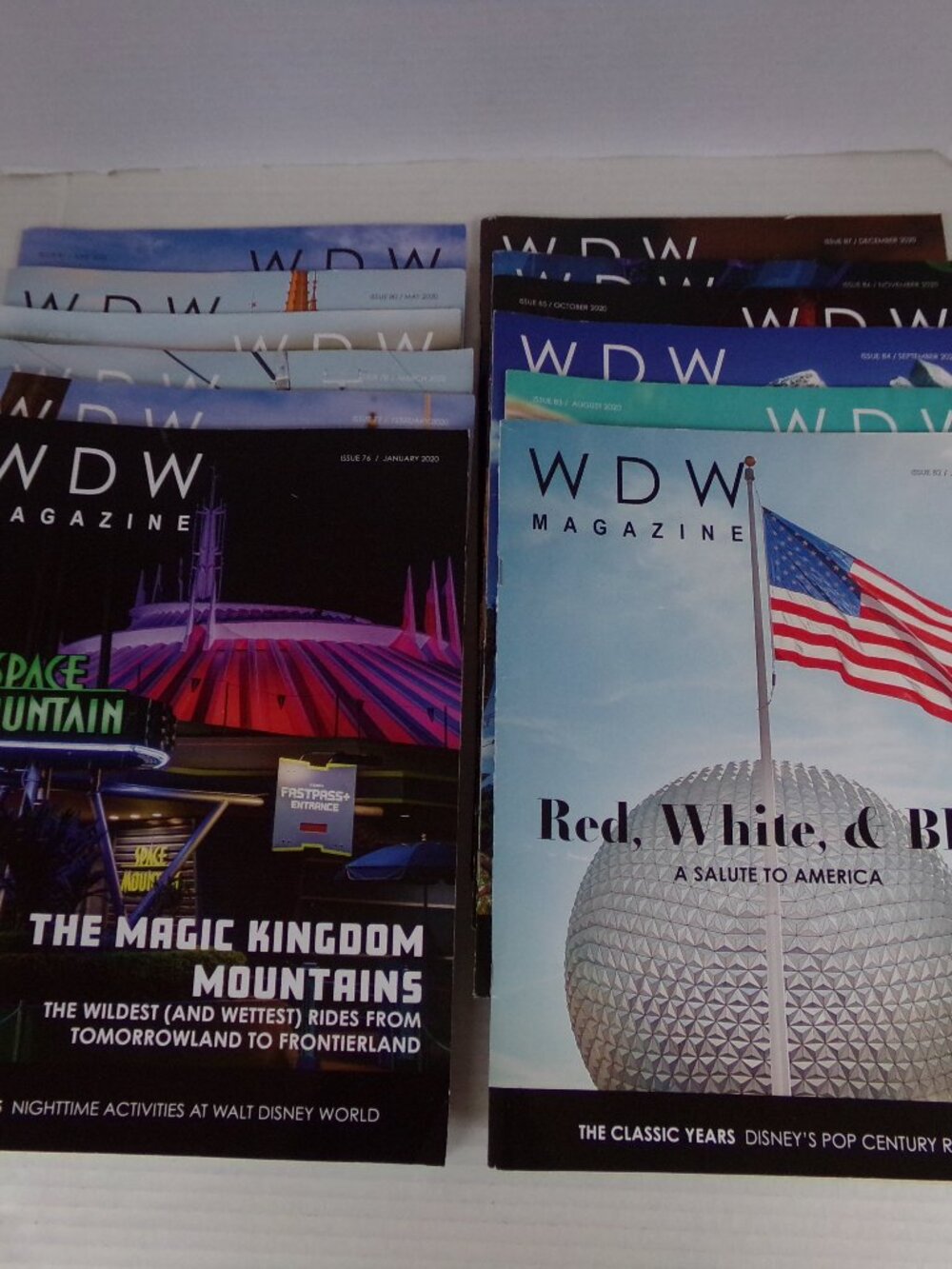2020 WDW Magazine Disney Theme Park Full Set January Thru December 76 Thru 87